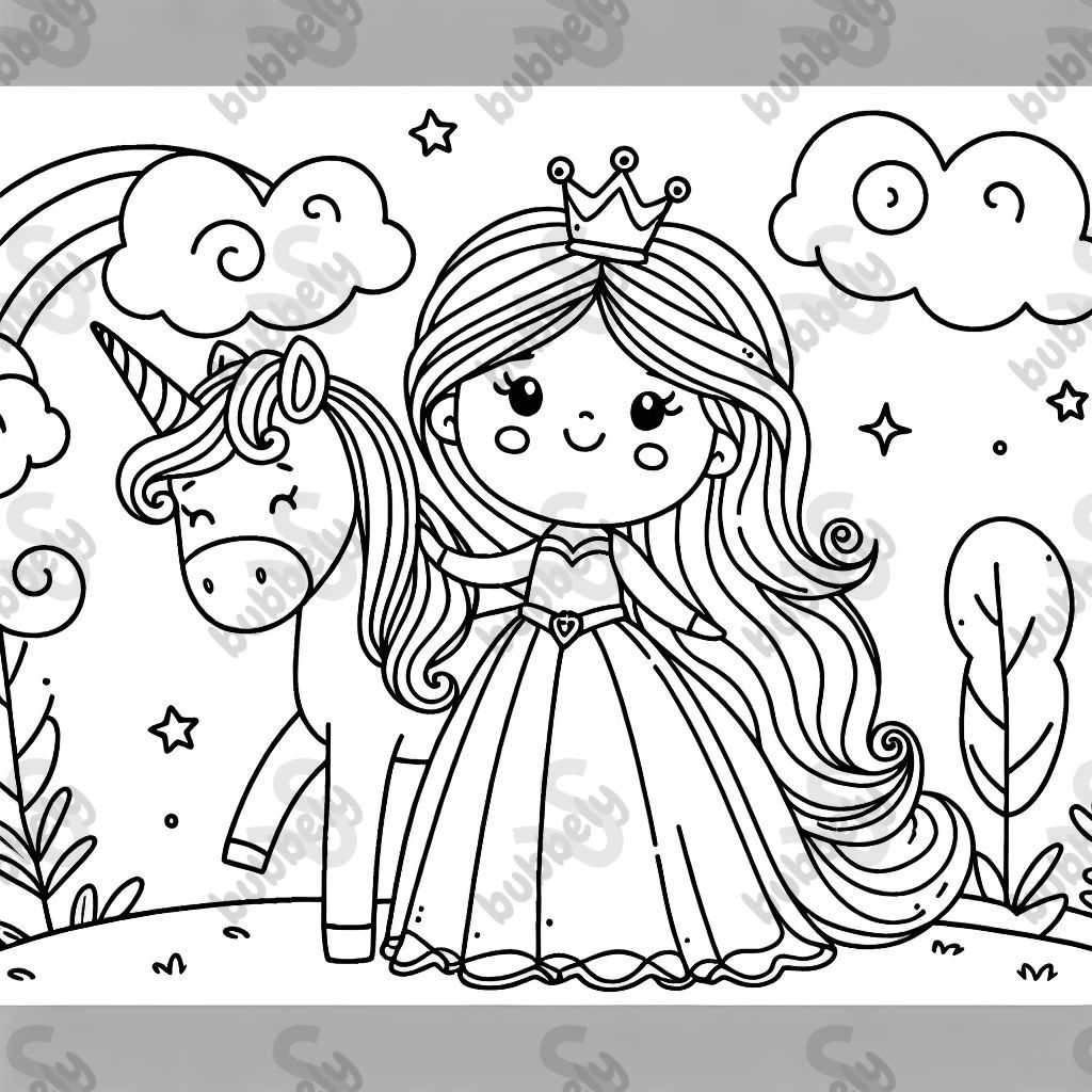 Prinzessin mit einhorn