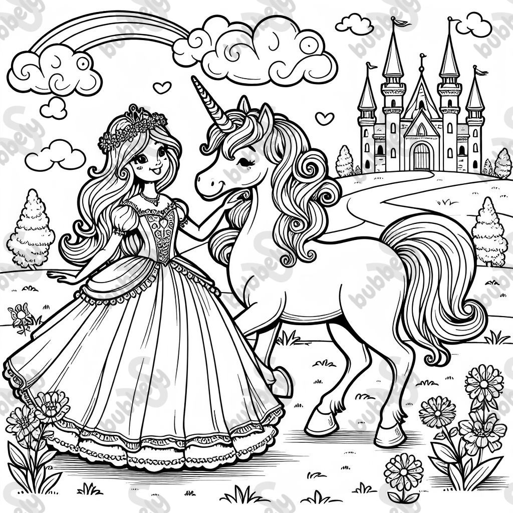 Prinzessin mit einhorn