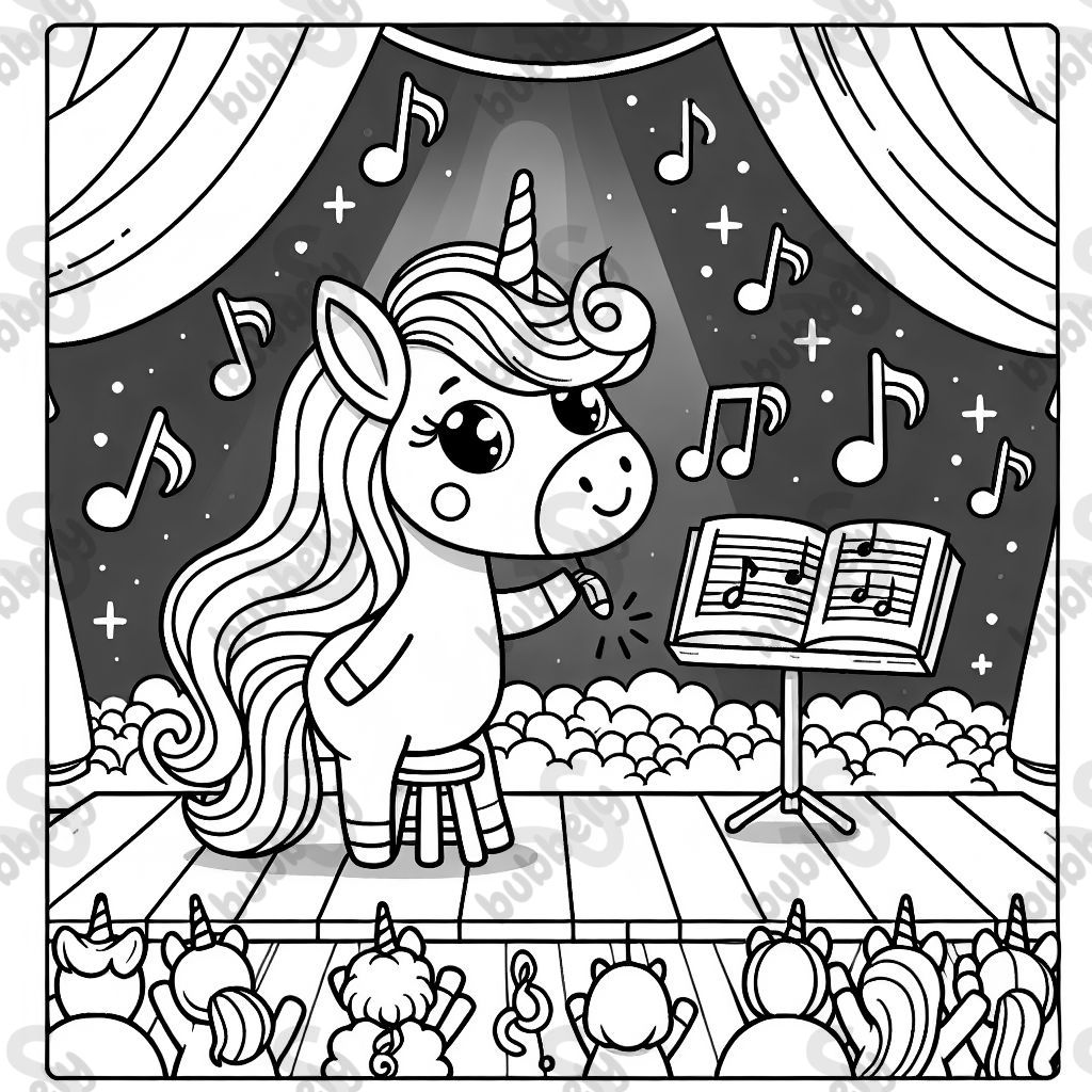 Ein Einhorn auf einem Konzert