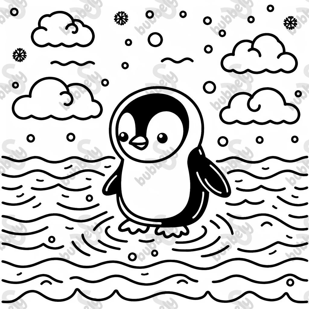 pinguin im meer