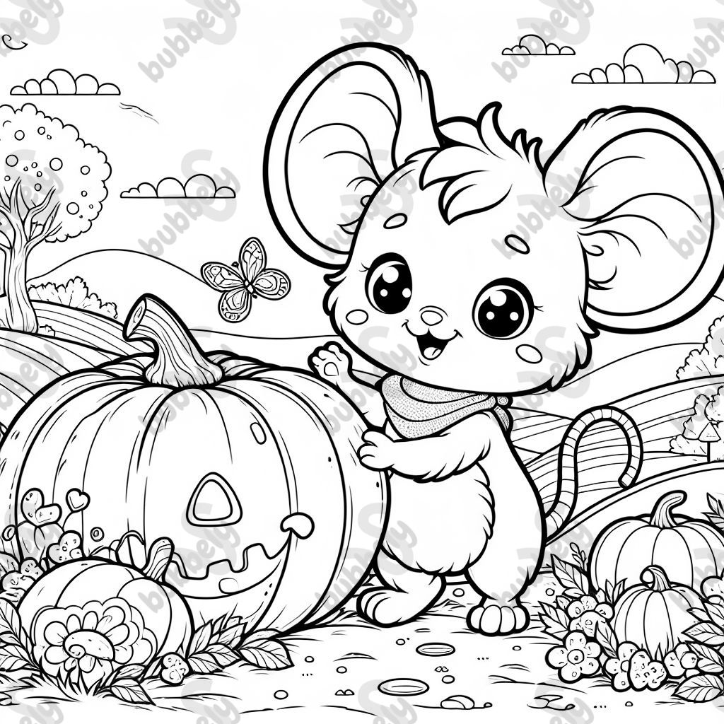 mickey mouse with a pumpki