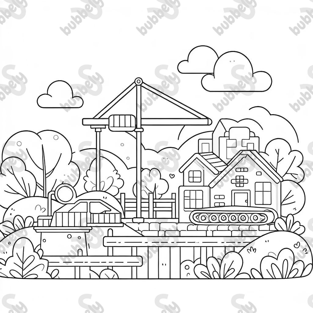 construction site surrounded by nature construction site surrounded by nature