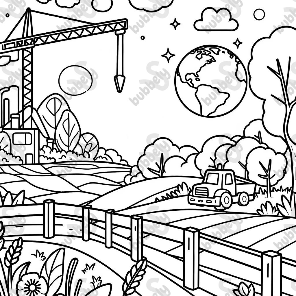 chantier de construction dans la nature pour le jour de la Terre chantier de construction dans la nature pour le jour de la Terre