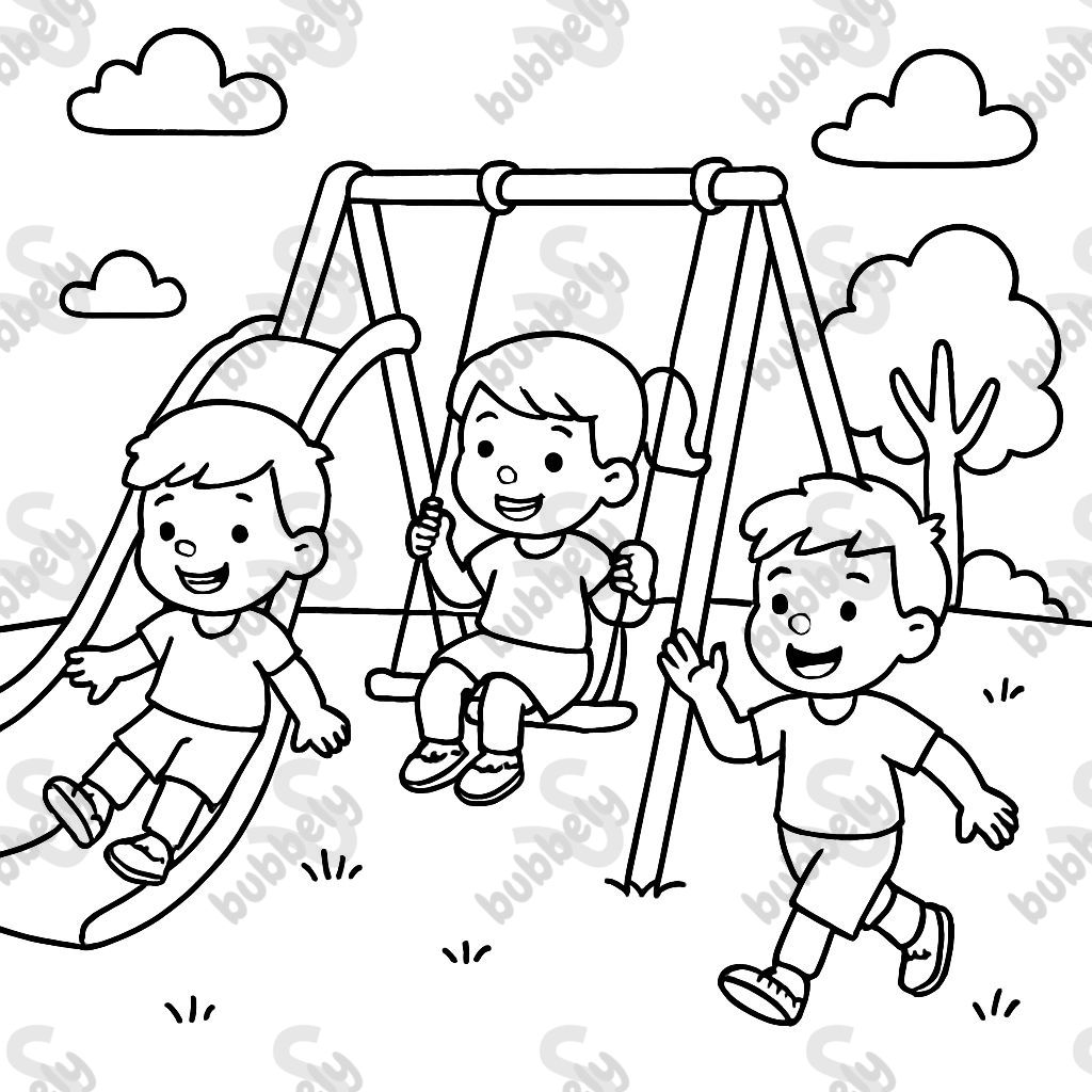 Kids on playground Kids on playground