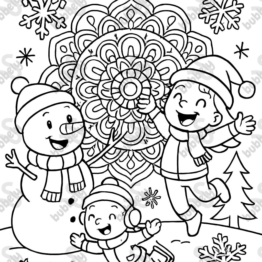 Mandala pattern winter