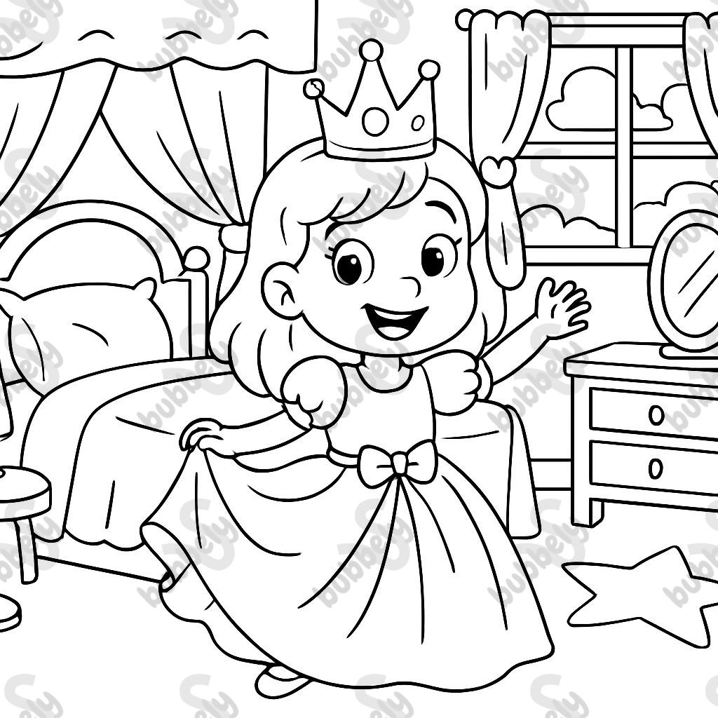 princess in a princess bedroom princess in a princess bedroom