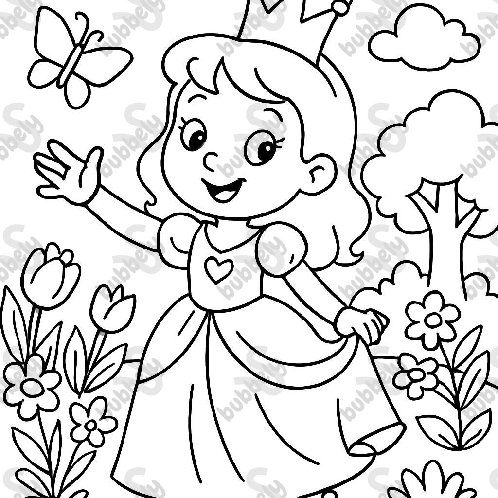 princesse dans un jardin