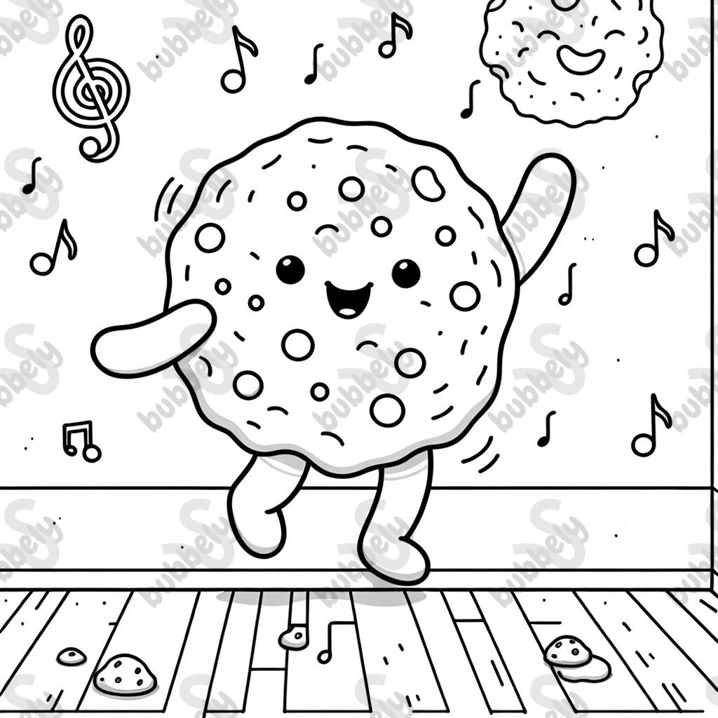 a cookie dancing on the wall