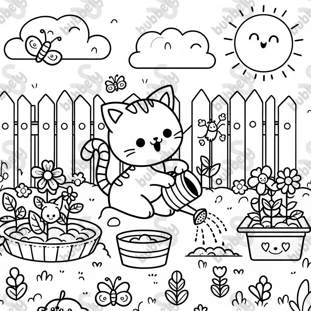kitten gardening