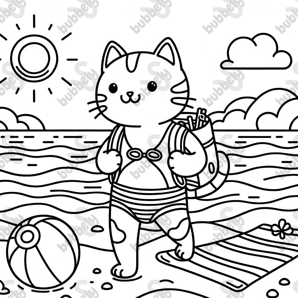 Cat going swimming