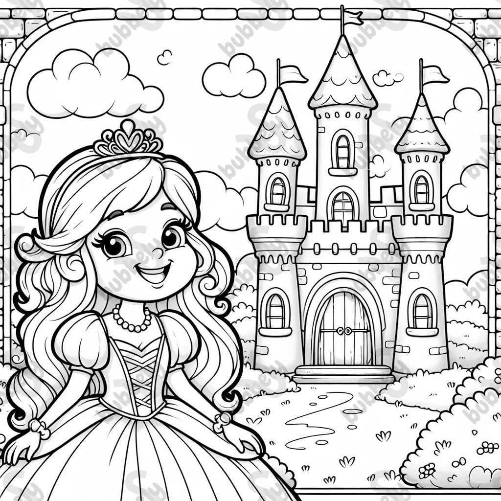 a princess in a castle