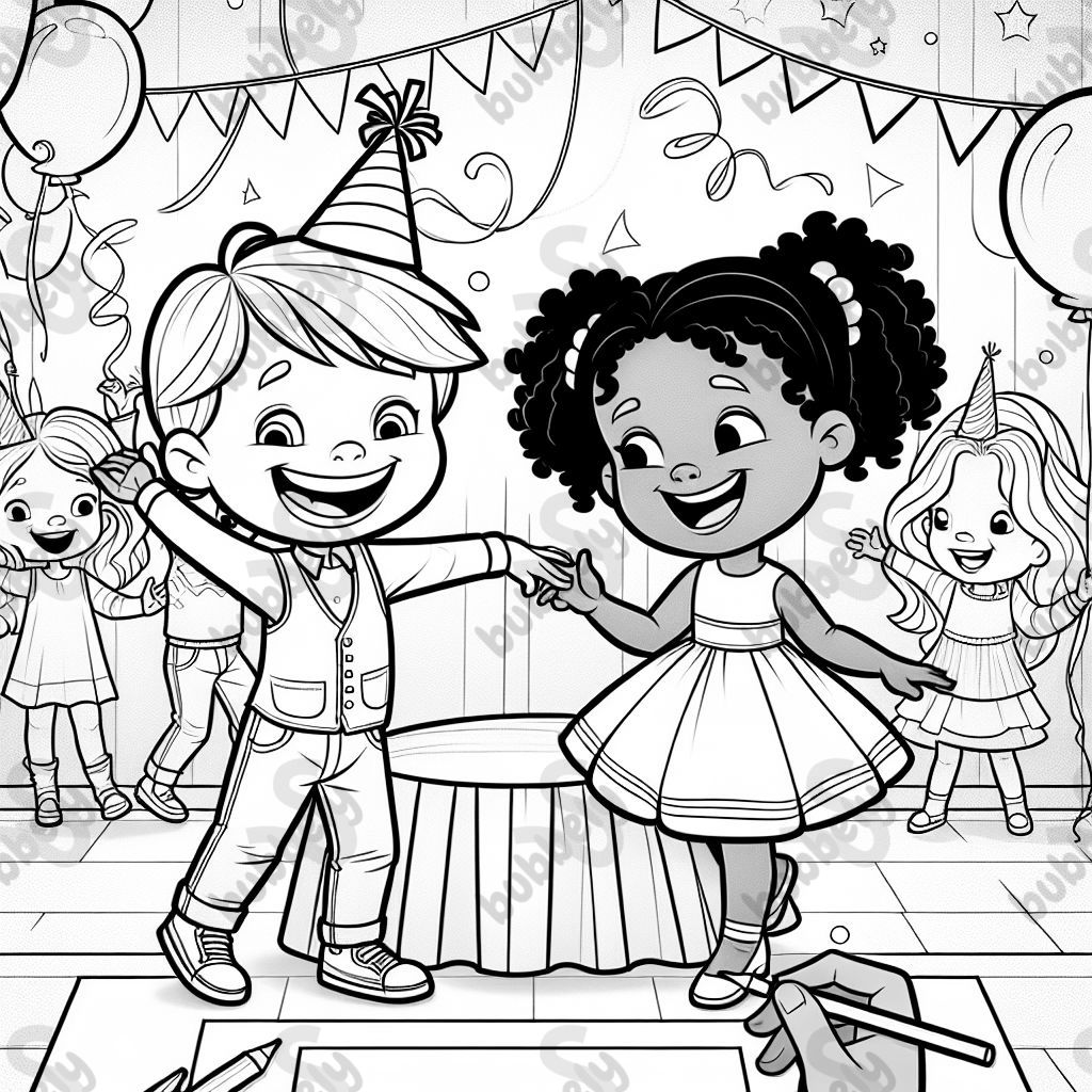 a boy and a girl at a party