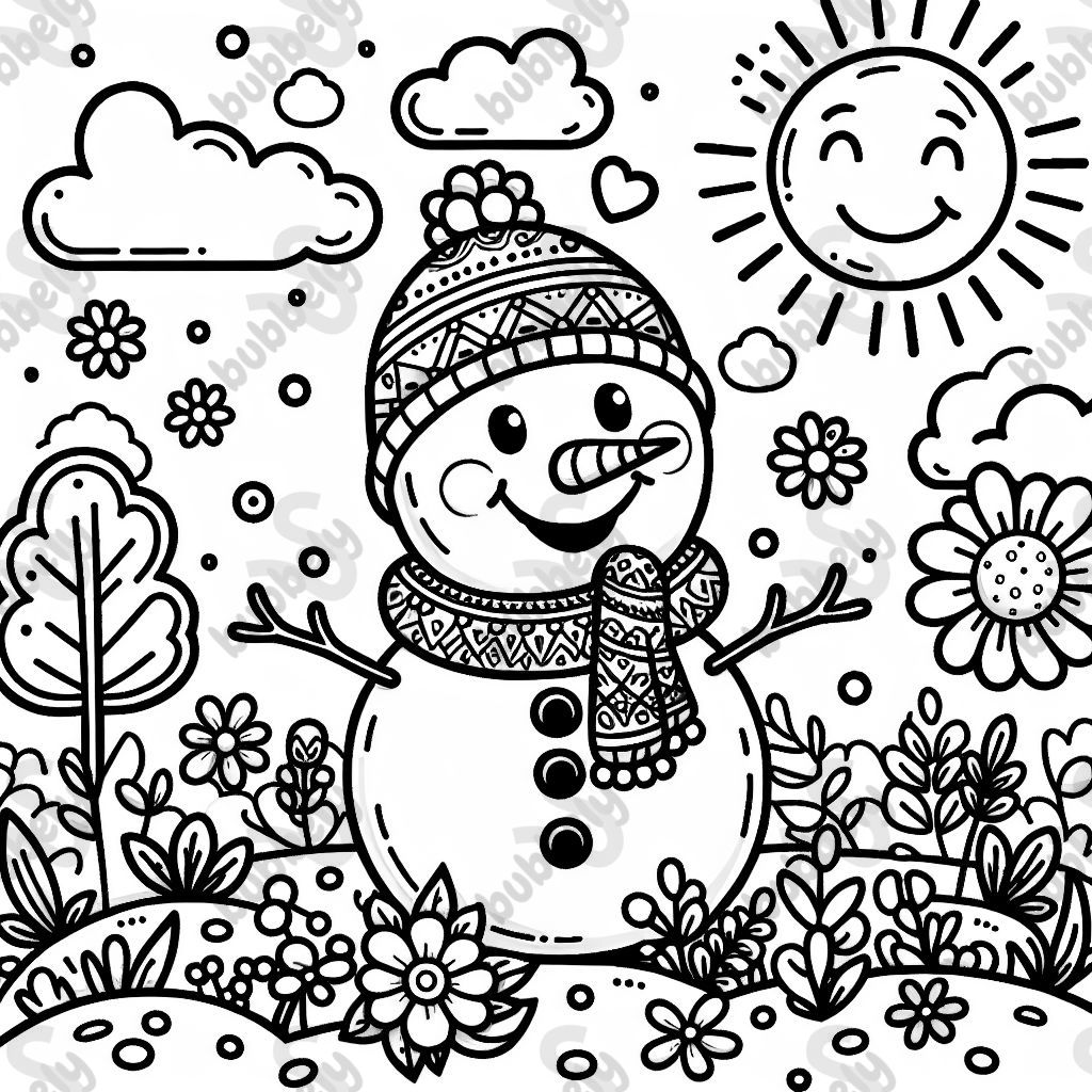 snowman in summer