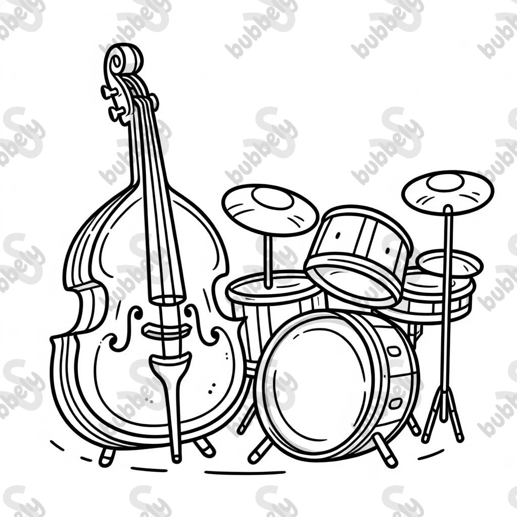 Kontrabass und Trommel 