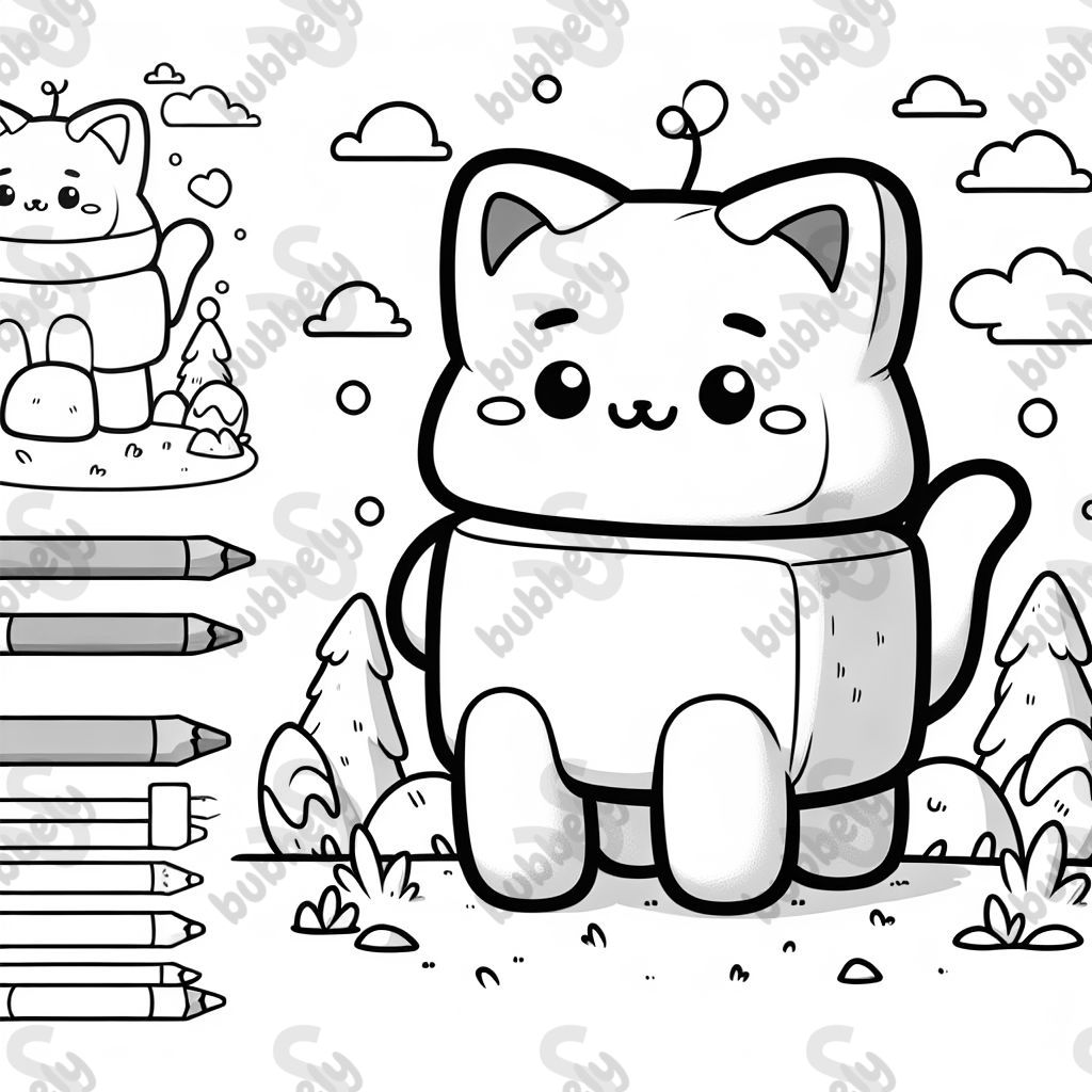 Eine Marshmallow Katze