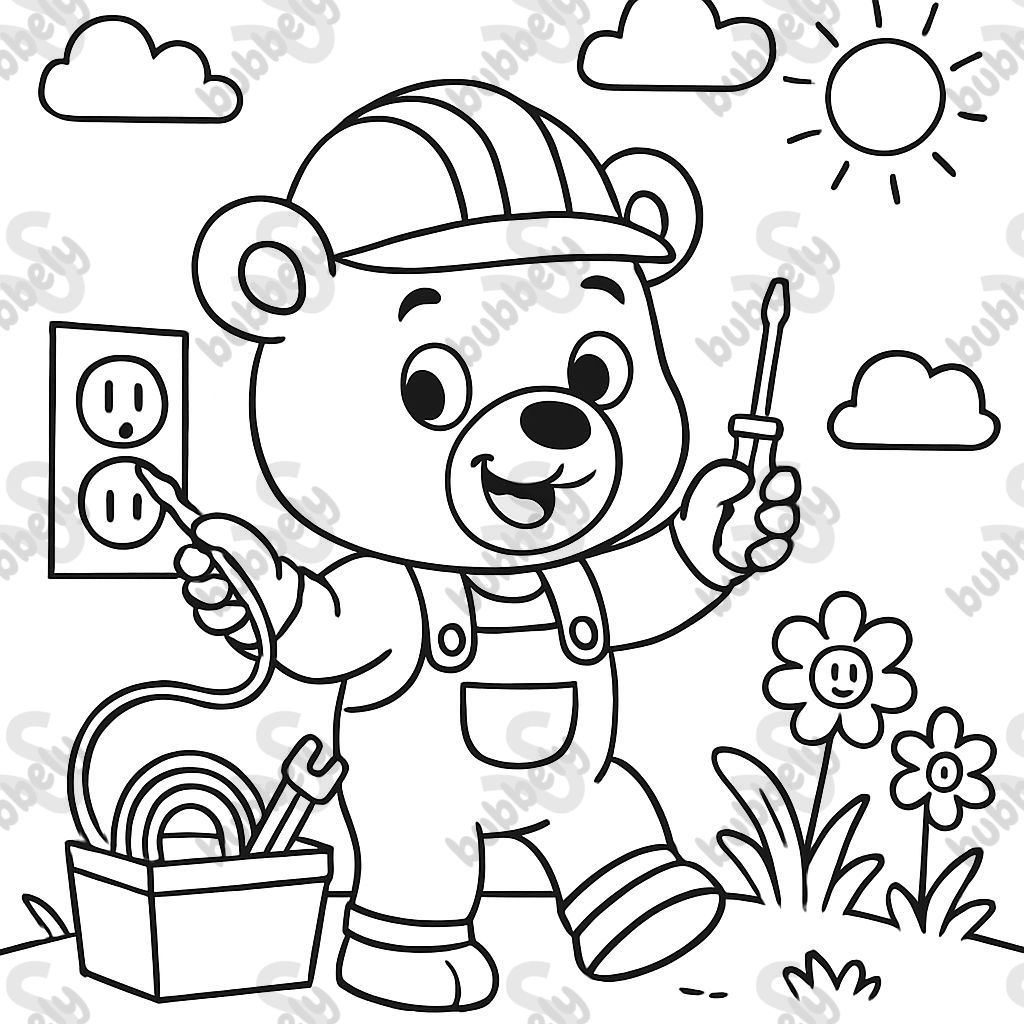 Bear as an Electrician Bear as an Electrician