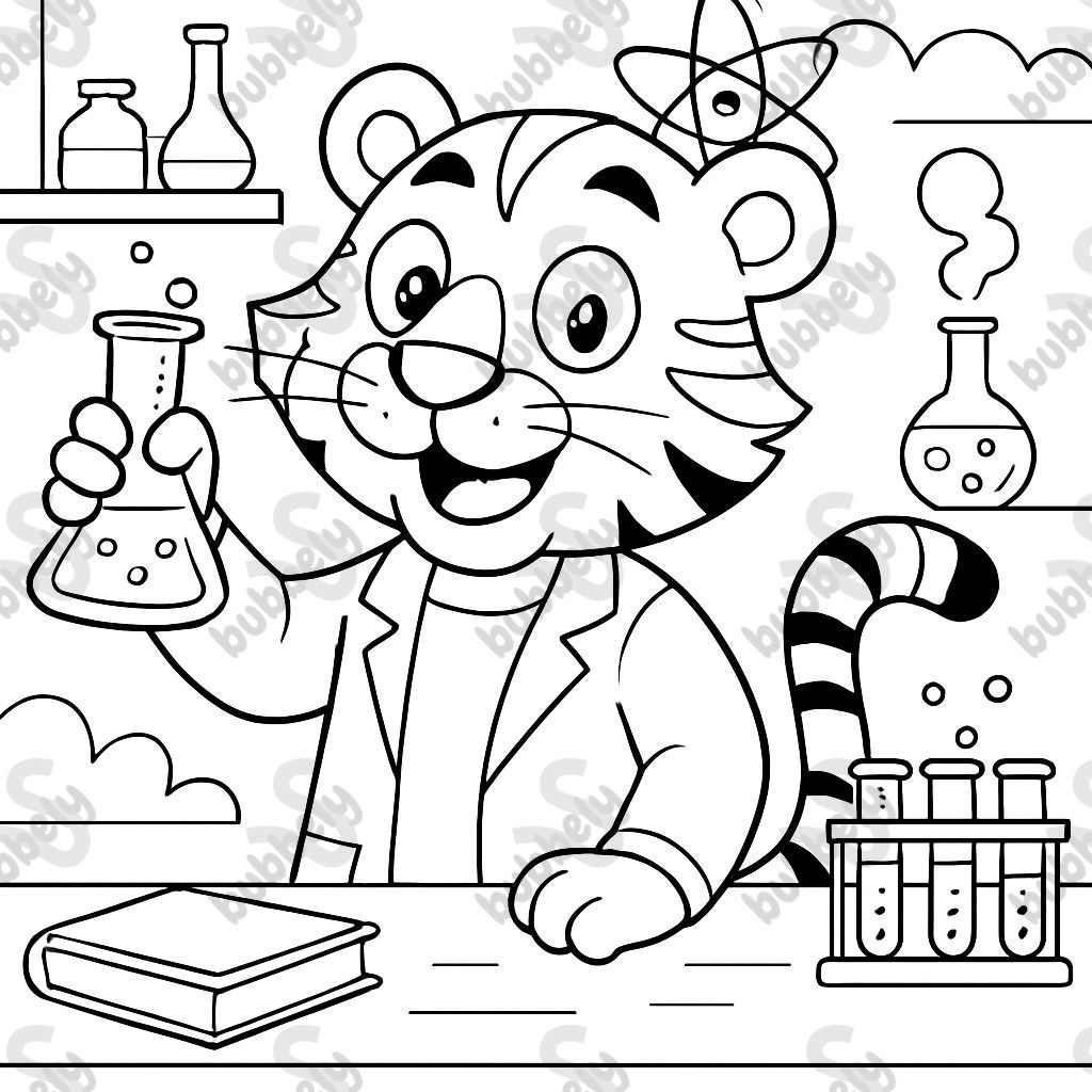 Tigre en tant que scientifique Tigre en tant que scientifique