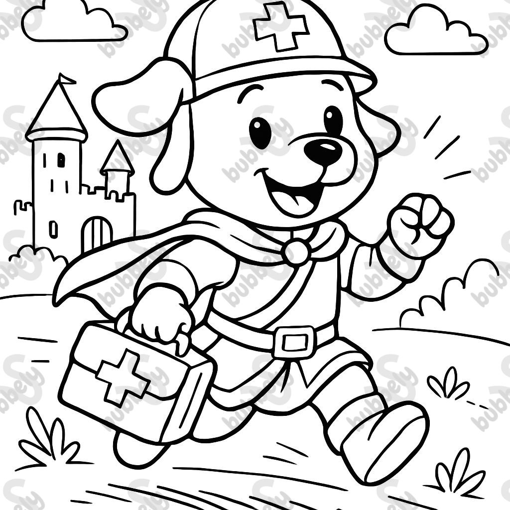 A cute medieval dog doctor