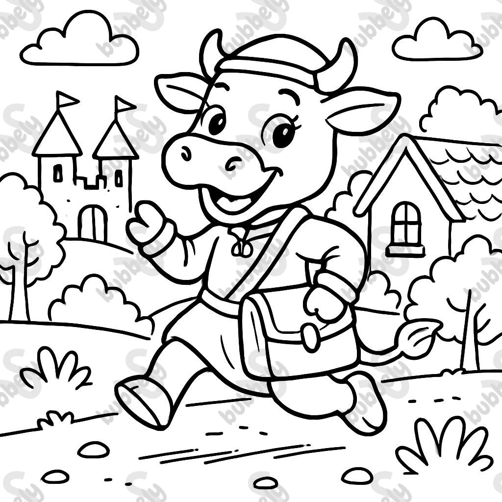 Un mignon portefeuille de vache de l'époque médiévale