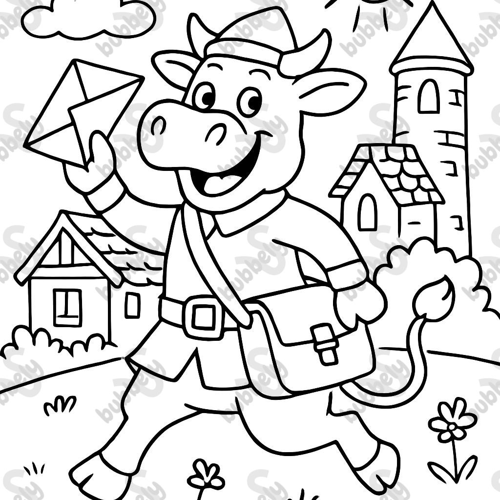 Une vache portefeuille du Moyen Âge.