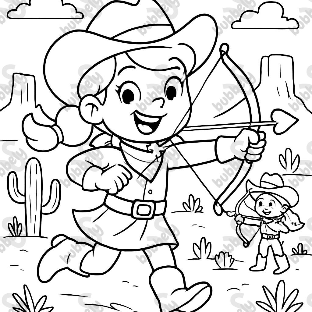 Filles de cow-boy avec des nœuds