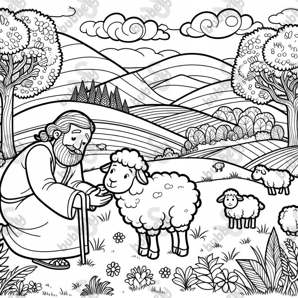 luke 15 the lost sheep jesus mandala adult