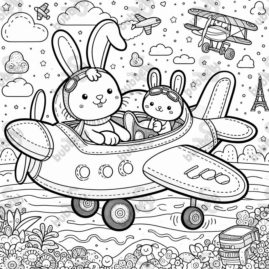 Ein Hase im Flugzeug