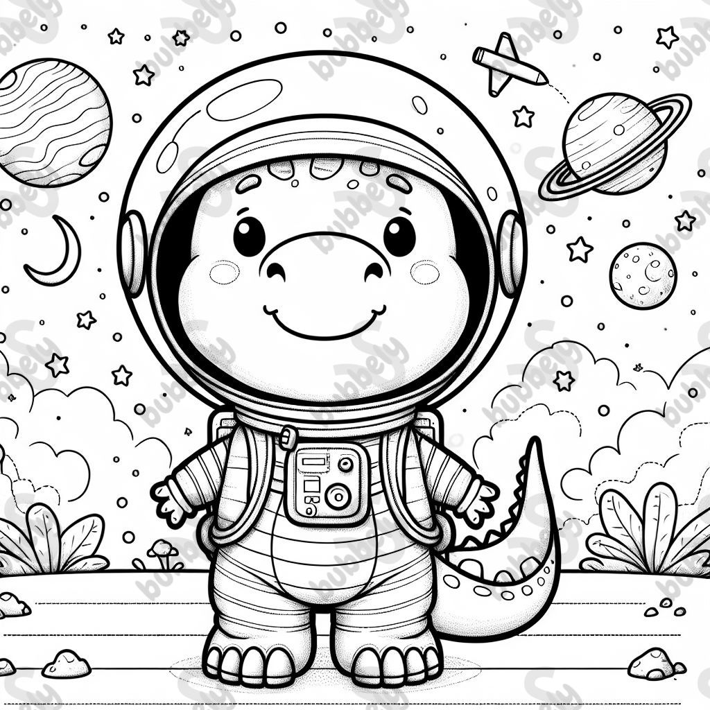 dino in space