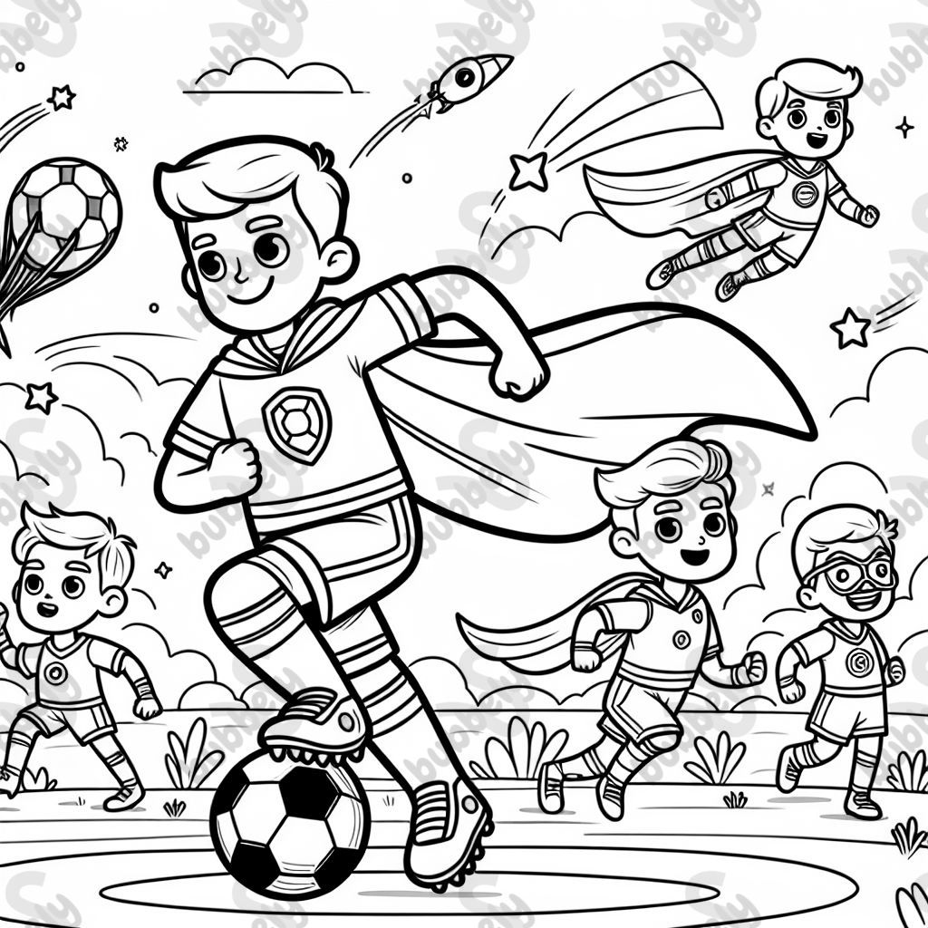 Fußballspieler mit Superkräfte 