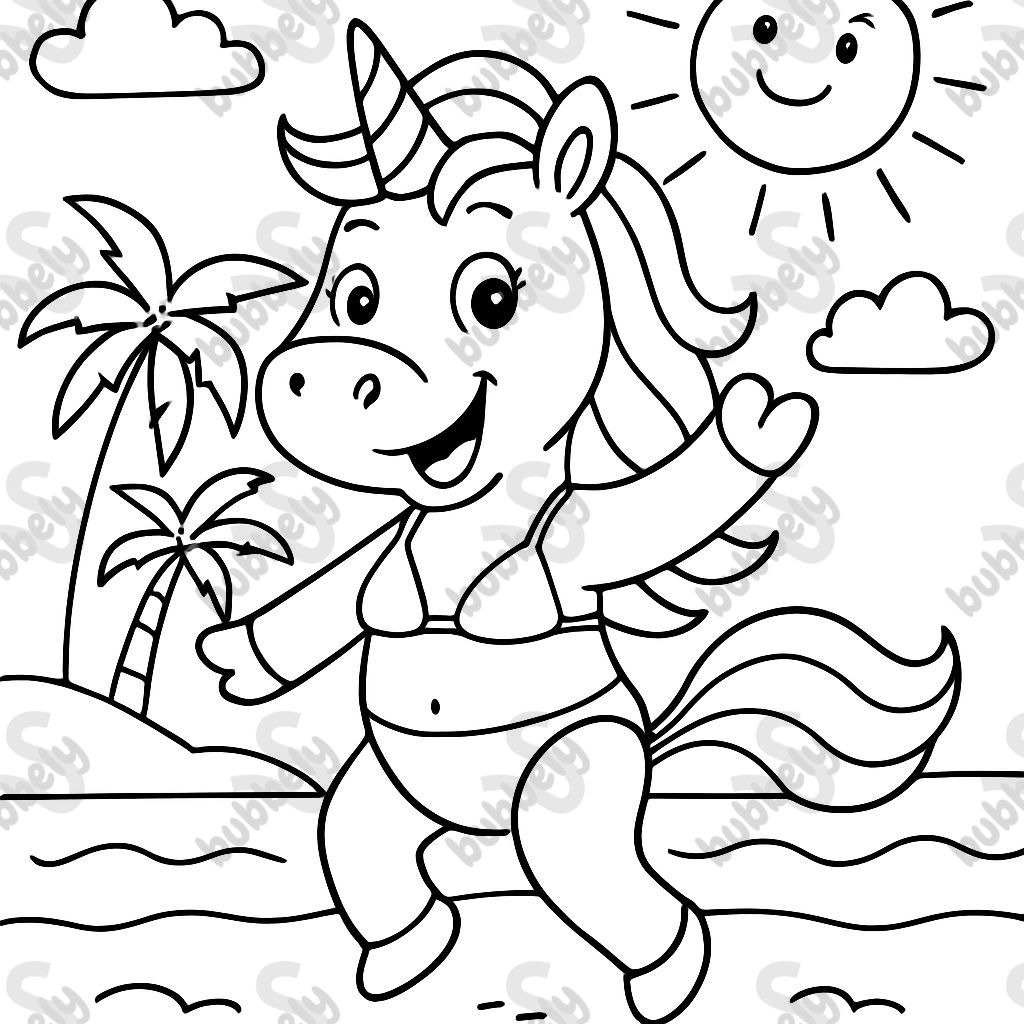 une licorne en bikini