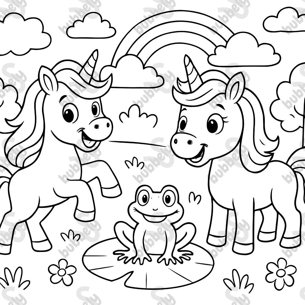 2 licornes et une grenouille 2 licornes et une grenouille