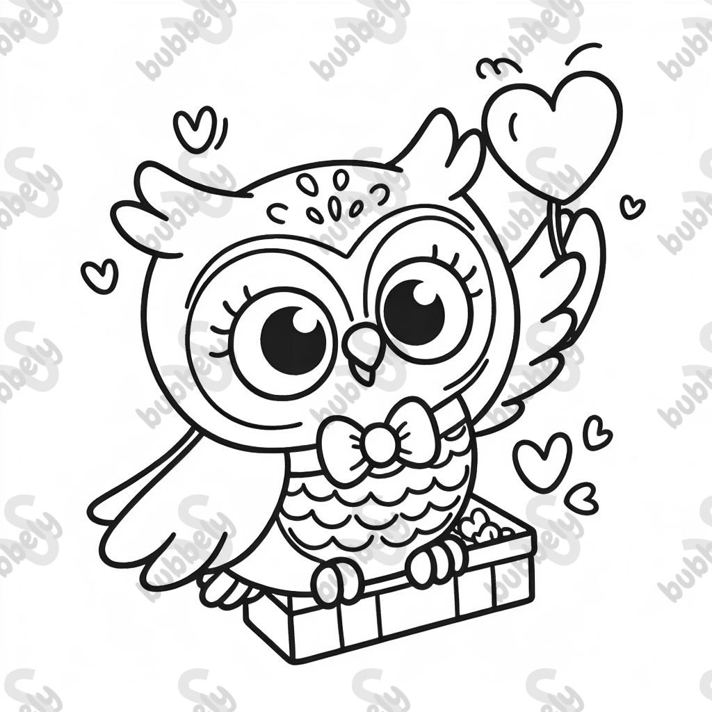 Owl valentines day