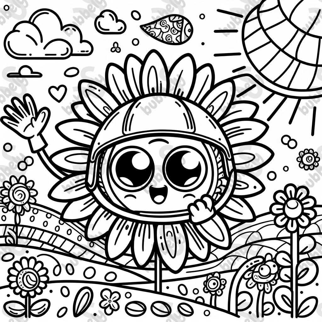 Sonnenblumenkerne mit Sicherheithelm 