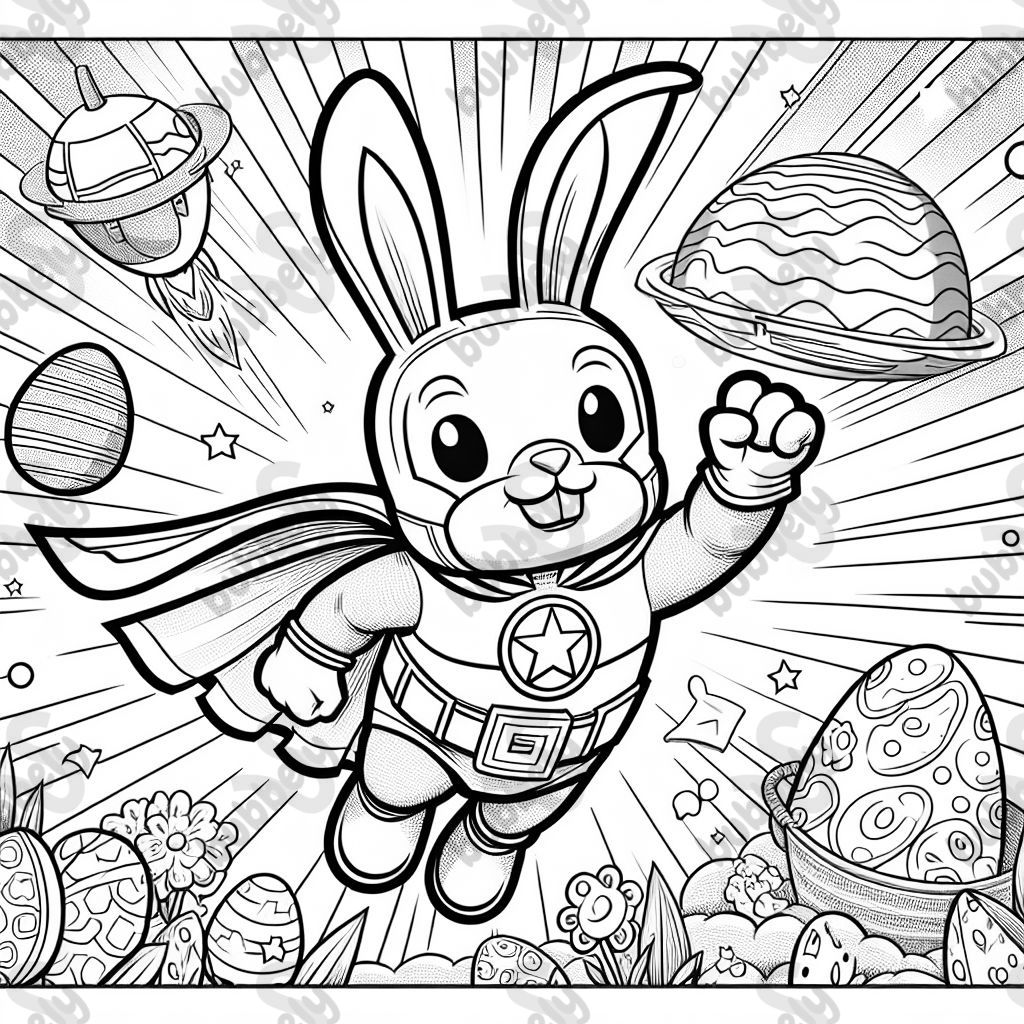 Easter bunny superhero