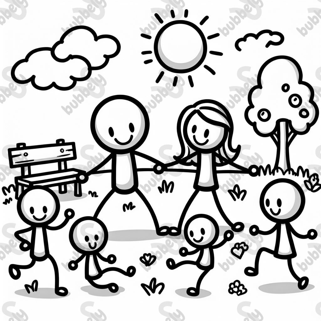 famille bonhomme allumette avec maman et papa et 2 enfants famille bonhomme allumette avec maman et papa et 2 enfants