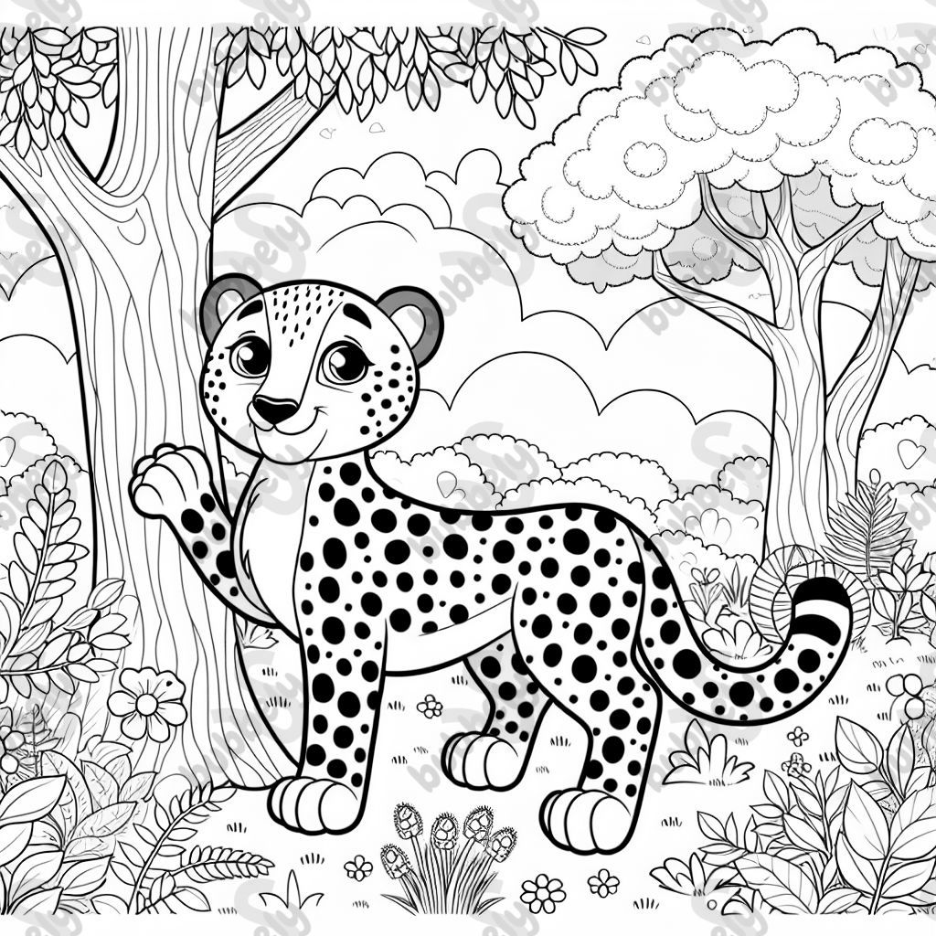 cheetah in the forest