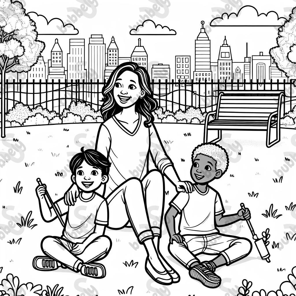 mom with her two boys mom with her two boys