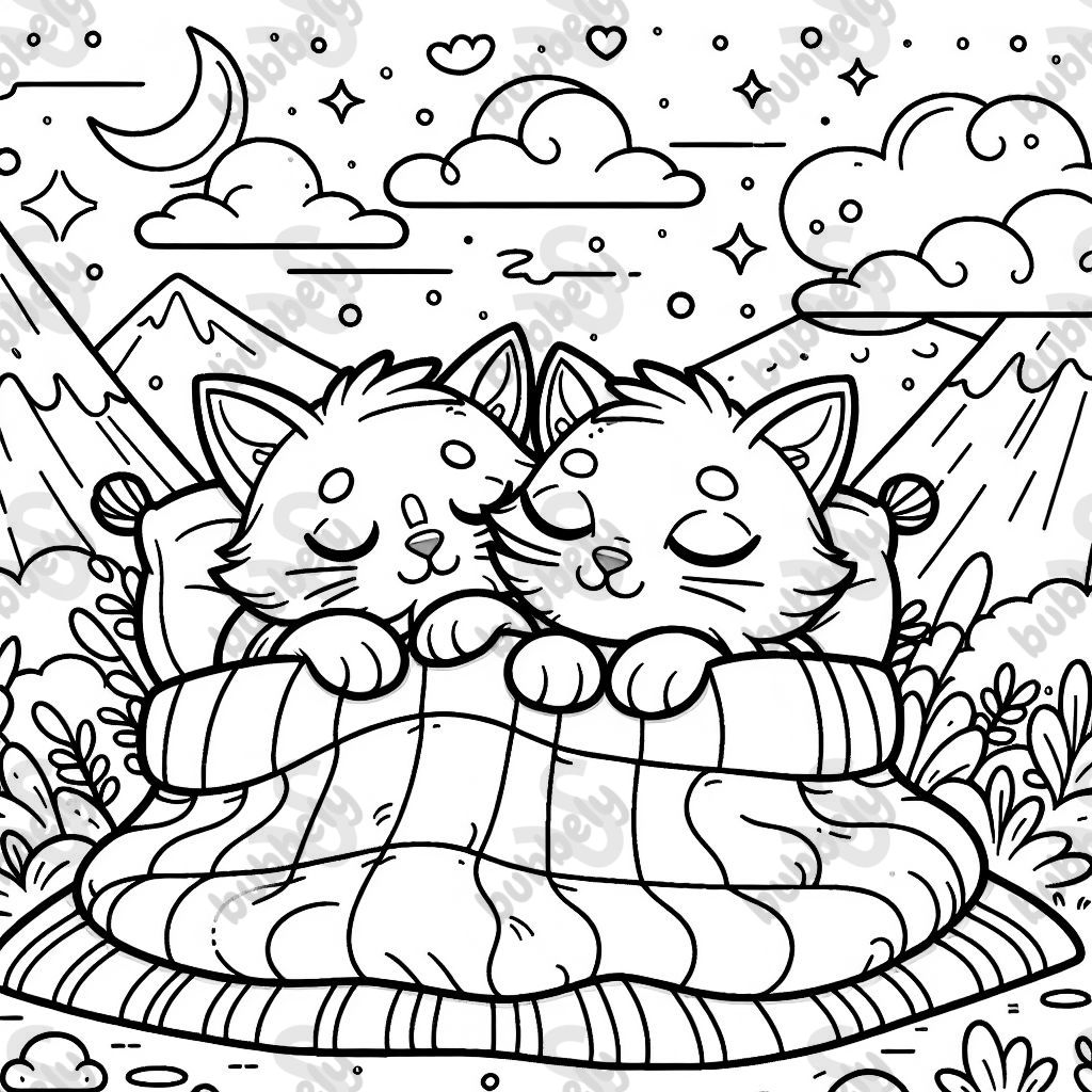 zwei Katzen in eine decke gekuschelt