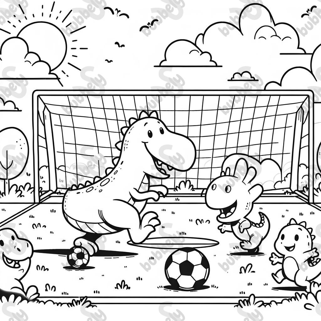 Dinosaur soccer