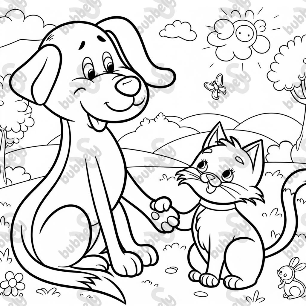 A doggy that became friends with a kitty