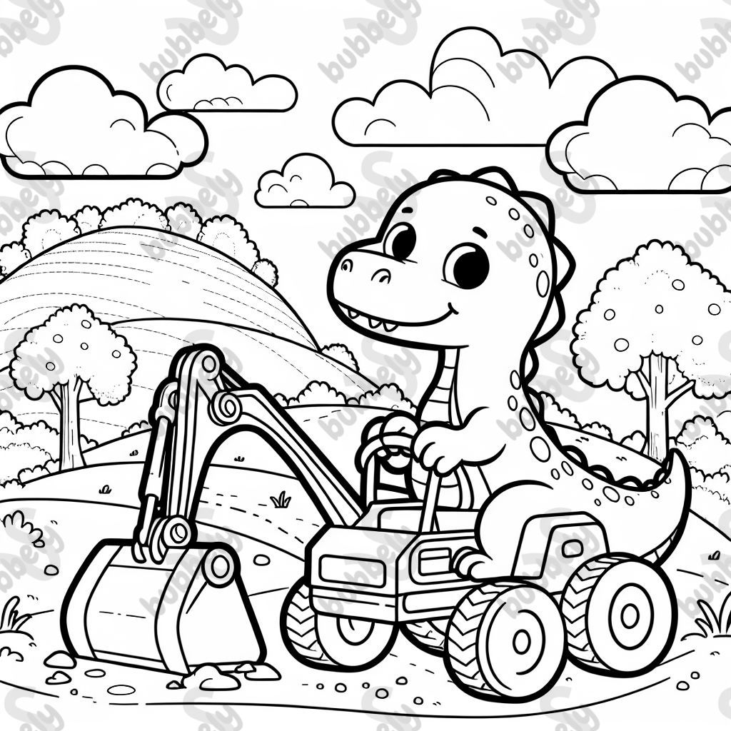 parasaurolophus Als baggerfahrer