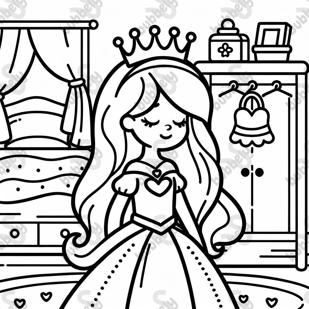 eine Prinzessin in ihrem Zimmer  