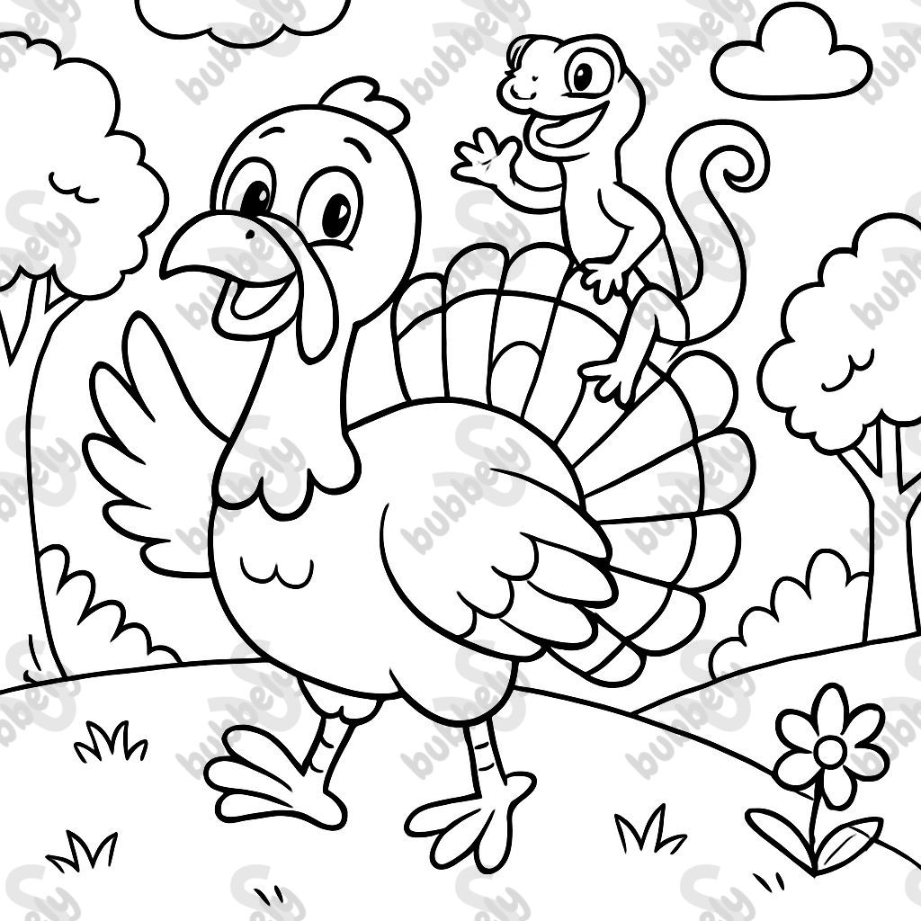 turkey with a gecko on it