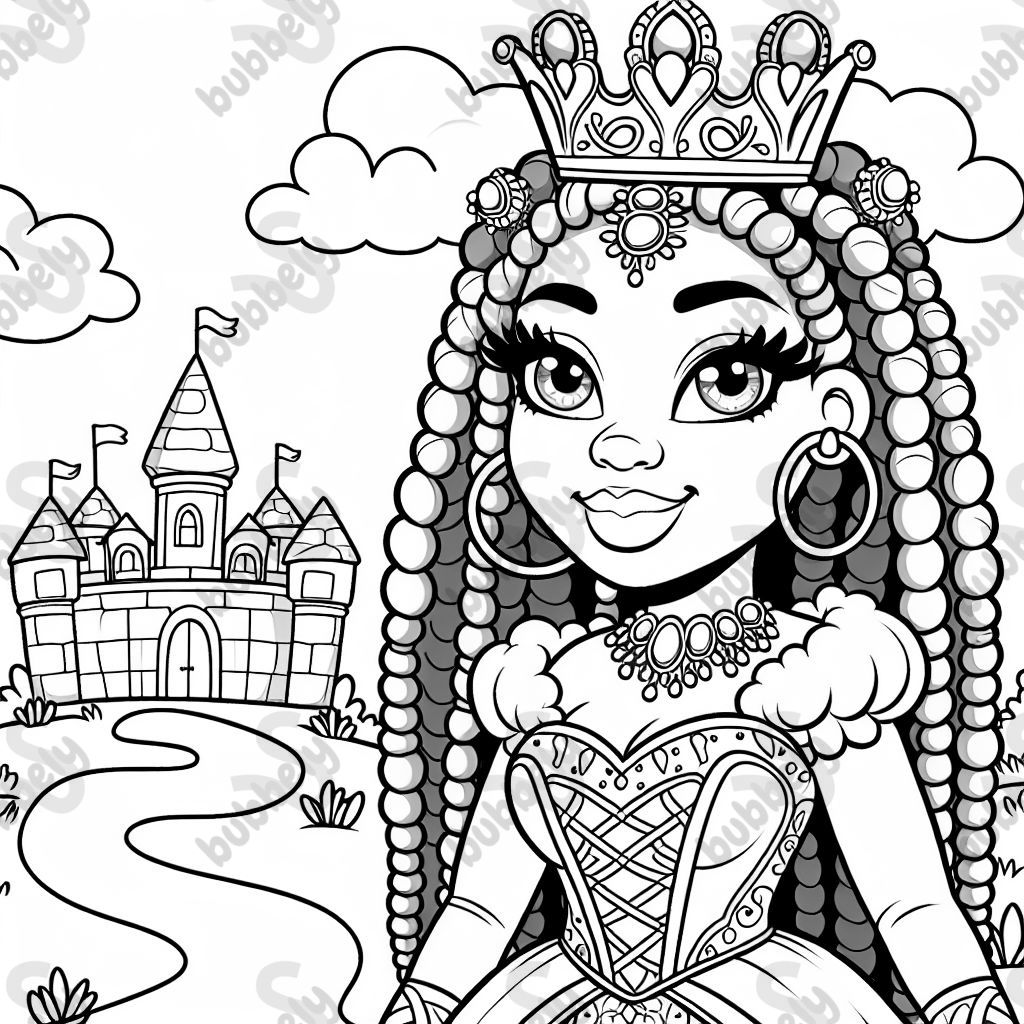 Black queen with braids