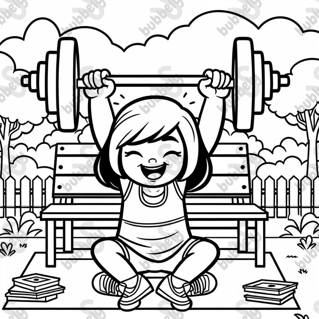 Girl lifting weights