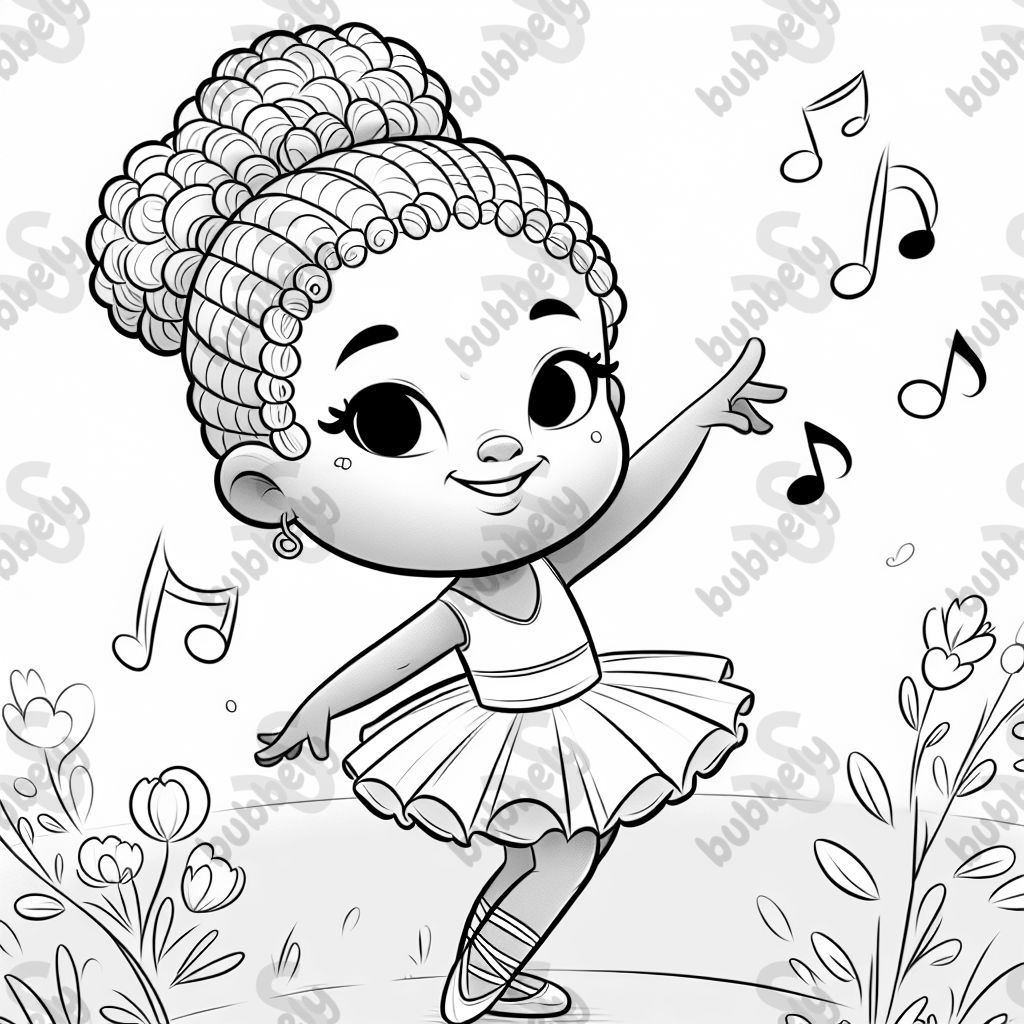 Girl ballerina with tan skin and cornrows 