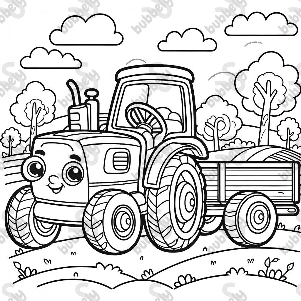 Traktor mit Anhänger