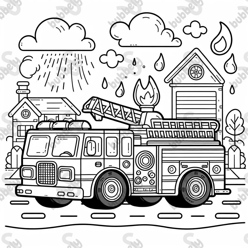 Feuerwehrauto ohne Hintergrund