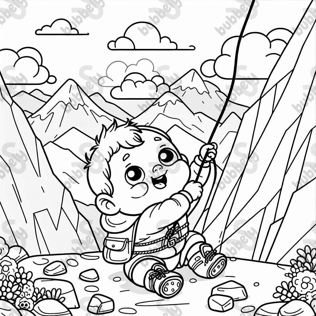A baby climbing mount everest