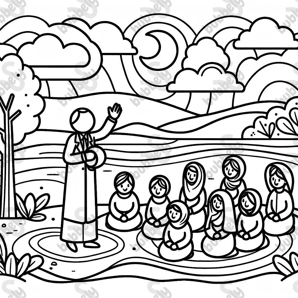 Preaching to people. Preaching to people.